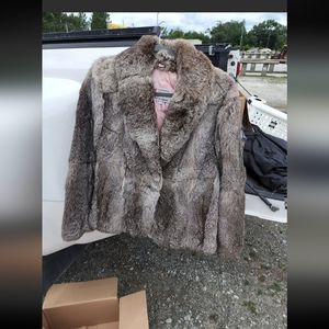 Upward 100℅ Rabbit Fur Satin Lined Jacket
